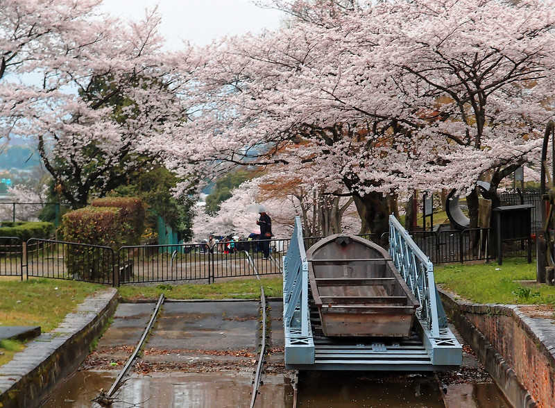 Incline railroad by the Biwa Lake Canal