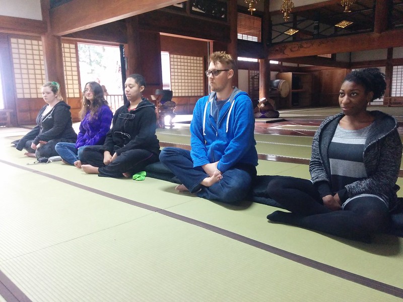 KCP students practicing meditation.