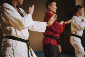 Karate with sensei